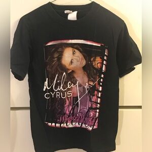 Miley Cyrus 2009 wonder world tour T-shirt size S black